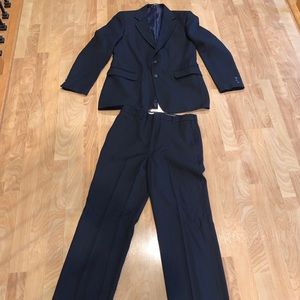 Men’s Haggar Blue 2 Piece Suit Set Size 38